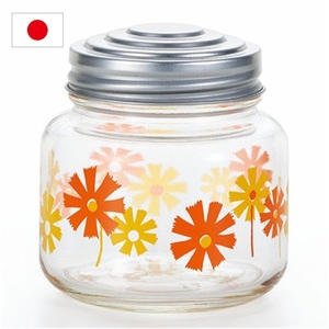 Aderia - Tarro de Cristal Retro para Dulces con Tapa de Metal, Hecho en Japón, Tarro de Cristal Retro Estilo Showa, Recipiente para Almacenar Alimentos - Product Image 1