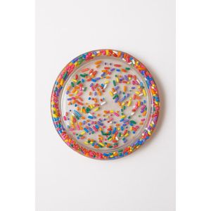 Cenicero artístico de resina con efecto de confeti, decorativo natural, de lujo, ecológico y moderno, para el hogar - Product Image 3