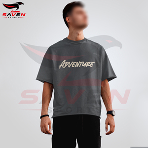 Camisetas de Hombre de la Más Alta Calidad, Estilo Hip Hop, Estampadas, Holgadas, con Logotipo Personalizado, 100% Algodón - Product Image 2