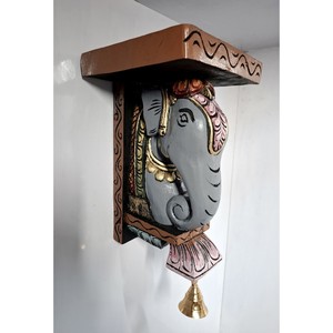 Étagère murale traditionnelle indienne sculptée à la main en bois de Sheesham - Vente en gros - Product Image 1