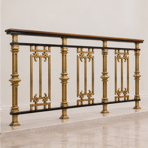 Barandilla de Bronce Acanalado para Hoteles de Lujo, Villas y Escaleras Arquitectónicas Clásicas - Product Image 1