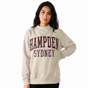 Hampden Sydney Crew <b>Neck</b> Sweatshirt Oversized Custom Women's Oversized <b>Mock</b> <b>Neck</b> Sweatshirt Embroidery Logo Casual Streetwear - Product Image 1