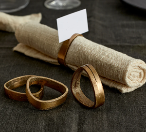 Eco-Friendly Brass Napkin Ring And <b>Card</b> Holder Triangle Premium Handcrafted Brass Napkin Rings <b>Best</b> Prices - Product Image 1