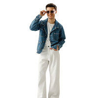 Veste en jean doublée satinée au toucher doux, confortable et décontractée, imperméable et cirée, pour l'extérieur et les activités lourdes