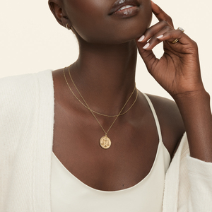 Collier pendentif en diamant avec médaillon des balances du zodiaque Libra - Product Image 5