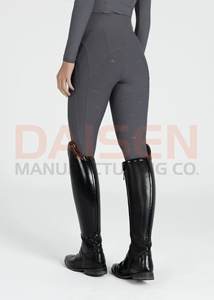Leggings d'équitation pour femme avec grip en silicone, pantalon extensible taille haute respirant, vêtements d'équitation performants - Product Image 3