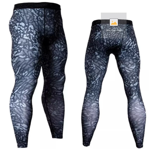 Leggings de sport moulants pour hommes, pantalon de compression Rashguard pour BJJ Jiu Jitsu, confortables et tendance - Product Image 1