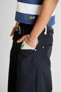 Custom Cotton 16oz Duck Canvas Straight Washed Denim Casual Trousers Retro Front <b>Mule</b> Ear Pockets Black Canvas Pants Wide Leg - Product Image 6