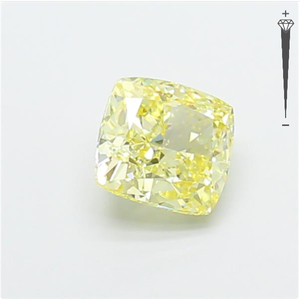Diamante Cultivado en Laboratorio con Certificación IGI, Corte Cuadrado Cojín de 1.51 CT, Color Amarillo Fantasía, Claridad VS1, CVD LG 795645250 ROYAL GEMS para Joyería - Product Image 2