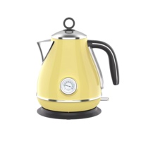 Bouilloire électrique sans fil en acier inoxydable 1,7 L 2200 W avec arrêt automatique, base rotative à 360° et protection contre l'ébullition à sec pour la maison