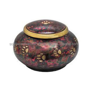 Handmade Brass Pet Cremation Urns <b>Keepsake</b> Funeral Urns For Cat and <b>Dog</b> <b>Ashes</b> With High Quality Material - Product Image 3