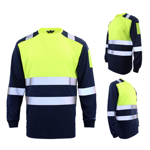 SELF INDUSTRIES Polyester Class 2 Waterproof Short Sleeve Reflective Safety T-Shirt Customized Logo High Visibility Workwear - Product Image 2