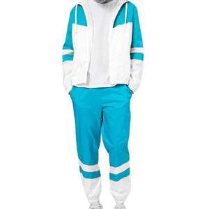 Conjunto de Pantalones y Chaqueta Cortavientos de Dos Piezas con Cierre de Nylon Personalizado para Hombre, Sudadera con Patrón Sólido y Traje Deportivo - Product Image 6