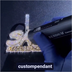 จี้ห้อยคอเงินแท้ 925 ประดับมอสซาไนต์คุณภาพสูง ดีไซน์เฉพาะตัว สไตล์ฮิปฮอป ชุบทอง แฟชั่นสำหรับงานปาร์ตี้ ได้รับการรับรอง GRA - Product Image 2