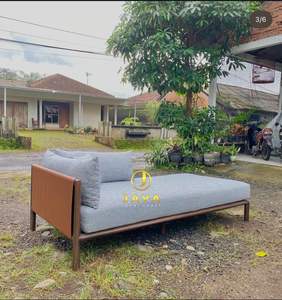 Lento Modular Moon <b>Chair</b> Chaise Longue Solid Teak Wood Frame Sunproof Fabric High Quality Minimalist Design for Indoor/Outdoor - Product Image 3