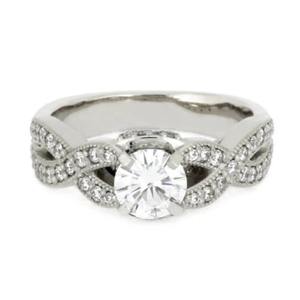 Bague de fiançailles en moissanite synthétique de qualité supérieure pour femme, prix de vente à l'exportation - Product Image 2