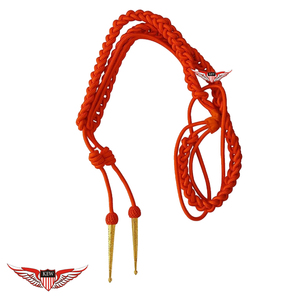 Aiguillette rouge tressée pour défilé, Aiguillette d'épaule, Aiguillette tressée, Aiguillette en cordon métallique - Product Image 1