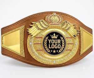 Cinturón de Campeonato Personalizado de Cuero Premium Transpirable Unisex, Chapado en Dos Tonos, para Torneos Deportivos de Alto Rendimiento - Product Image 2