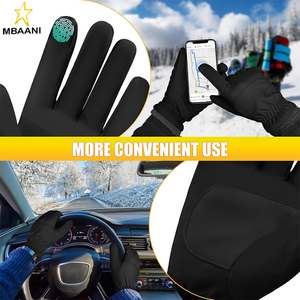 Gants de cyclisme chauds pour l'hiver, gants de ski imperméables pour hommes et femmes, conduite, vélo, course à pied - Product Image 5