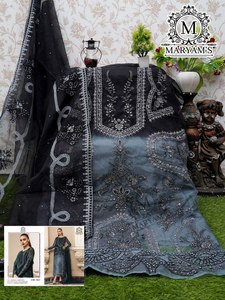 Fatto a mano della moda del sud asiatico in arrivo ultimo Diwali abbigliamento festivo Organza Salwar vestito a prezzi accessibili abiti Pakistani per le donne - Product Image 4