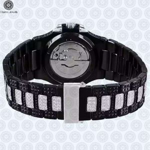 Montre de luxe pour homme Charm Jewels en acier inoxydable, boîtier de 40 mm, mouvement mécanique, cadran en cristal saphir, date automatique luminescente, 10 bars - Product Image 3