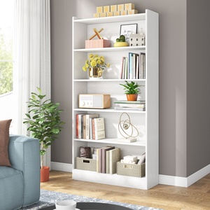 Libreria Tribesigns Alta 183 cm Bianca con Ripiani Portaoggetti, Grande Scaffale Aperto in <span class=keywords><strong>Legno</strong></span> per Esposizione - Product Image 3