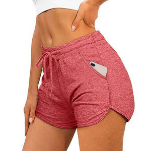 Shorts Deportivos para Mujer, Cintura Alta, Estilo Delfín, con Bolsillos y Cordón Ajustable, Transpirables, de Secado Rápido, para Yoga - Product Image 3