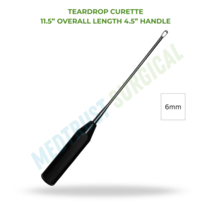 Teardrop Curette 11.5 Inch Neuro Spine Surgery <b>Instrument</b> Surgical Bone Curette Tool - Product Image 2
