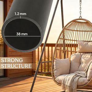Hamaca Columpio Moderna para Exteriores con Tela de Algodón y Soporte Metálico para Uso en Dormitorio - Product Image 4