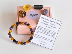 Kit de Cristales de Intención para la Depresión de Calidad Premium, en Oferta, Promueve la Esperanza y la Sanación, Set de Regalo de Piedras de Cristal Pulido para Meditación - Product Image 4