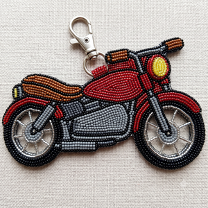 Colorful Seed Beads Beaded <b>Keychain</b> Embroidery Bag Decoration Stylish Seed Beads Embroidery <b>Keychain</b> Handmade <b>Custom</b> Charm - Product Image 3