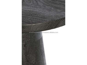 Mesa Auxiliar Moderna de Madera Negra, Mesa Auxiliar Decorativa de Madera de Mango, Mesa Auxiliar Redonda Minimalista de Madera, Mesa Auxiliar de Madera Negra Hecha a Mano - Product Image 6