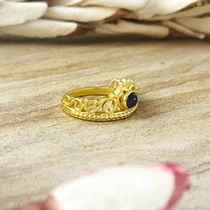 High Demand Boho <b>Crown</b> <b>Ring</b> Boho Brass Amethyst Jewelry for Women 18k Gold Plated Vintage Tiara <b>Ring</b> for Wholesale/OEM/ODM - Product Image 3