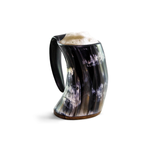 Tasses en corne de buffle personnalisées de 600 ml, écologiques, durables, sans BPA, avec poignée, pour le miad et les artisanats naturels - Product Image 1