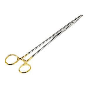 Portaagujas Mayo Hegar de 8 pulgadas con inserciones de carburo de tungsteno, portagujas quirúrgico chapado en oro con cierre fuerte y dentado - Product Image 3