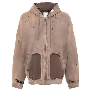 Sudadera con Capucha Extra Grande para Hombre, Color Sólido, Felpa Francesa Lavada, Manga Larga, Diseño con Bolsillos, Ropa Casual de Otoño - Product Image 2