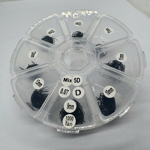 Extensions de cils synthétiques faites à la main, longueurs mixtes, naturelles, longues, éventail uniforme, base pointue, logo personnalisé 3D-20D - Product Image 3