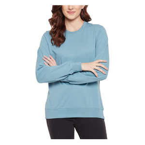 Sudadera de Forro Polar para Mujer, Cuello Redondo, Manga Larga, Resistente al Viento, con Bordado, Tejido de Poliéster/Algodón - Product Image 1