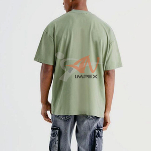 Wholesale Men's Oversize T Shirt Plus Size Plain Customized <b>Logo</b> High Quality T-Shirt for Men 100% Cotton - Product Image 2