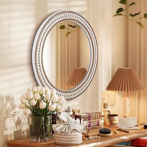 Luxury Wooden Circle Bathroom <b>Wall</b> <b>Mirror</b> <b>Round</b> Vanity <b>Mirror</b> for Over Sink Decorative Rustic Farmhouse <b>Mirror</b> for Entryway - Product Image 3