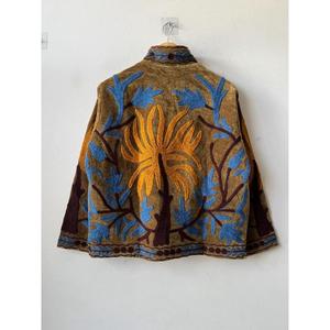 Wholesale Price Suzani Embroidered Knitted Breathable Cotton Velvet Autumn/Winter <b>Jacket</b> Boho Regular Handmade Ethnic Outerwear - Product Image 6