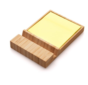 Wood Memo Notepad Holder With Business <b>Card</b> Holder Custom Logo latest Pieces Wood Memo Pad Holder - Product Image 2