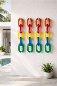 Chaîne murale décorative en résine, design unique et fait main, articles décoratifs les plus adorables - Product Image 3