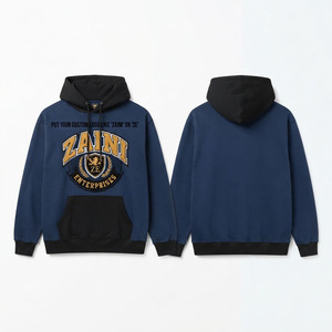 Sweat à capuche surdimensionné pour homme en molleton 100% coton premium 320 GSM, imprimé dessin animé, avec logo personnalisé brodé en chenille, collection Printemps - Product Image 1
