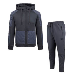 Ensemble de survêtements décontractés en molleton épais de qualité supérieure, respirants, avec logo personnalisé, à capuche, 2 pièces, vente en gros - Product Image 1