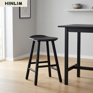 Tabouret de bar en bois rustique scandinave, design moderne, durable, pour hôtel, appartement, salon - Product Image 2