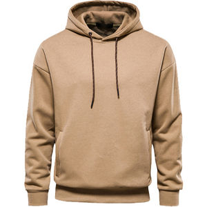 Sudadera con capucha extragrande de algodón 100% de alto gramaje para hombre, venta al por mayor OEM, con estampado personalizado, sudadera con capucha casual de forro polar para hombre, barata - Product Image 1