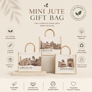 Sac cadeau en jute miniature imprimé sur mesure |   Sac fourre-tout promotionnel écologique réutilisable pour souvenirs, sac de shopping personnalisé avec logo, sac cadeau - Product Image 6