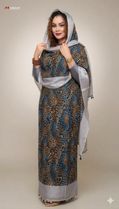 Vente en gros d'usine : Tissu en voile de coton imprimé respirant de haute qualité pour robe Farda Soudanaise Thoub/Thobe pour femmes - Product Image 2