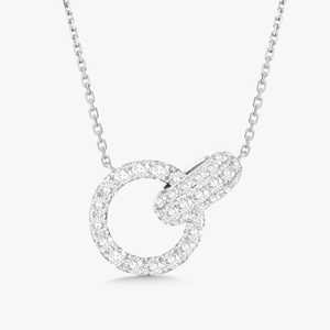 Heart Love Lock Round Lab Grown Diamond Necklaces Pave Set Sparkling Dainty Delicate Jewelry Custom 14k 18K <b>Solid</b> <b>Gold</b> Wholesale - Product Image 3